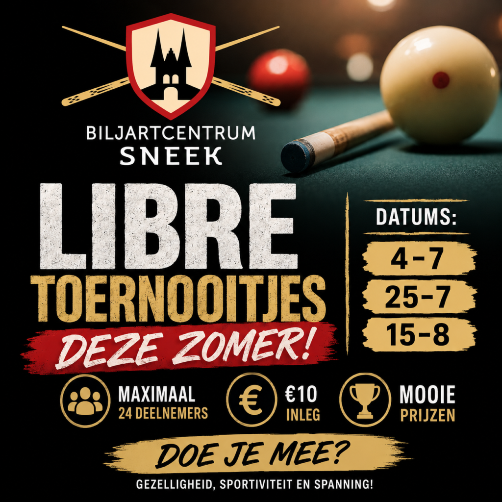 Libre toernooitjes zomer affiche